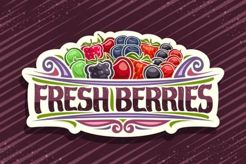 Vector logo for Fresh Berries Stock Illustration