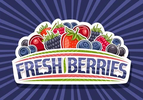 Vector logo for Fresh Berries 스톡 일러스트