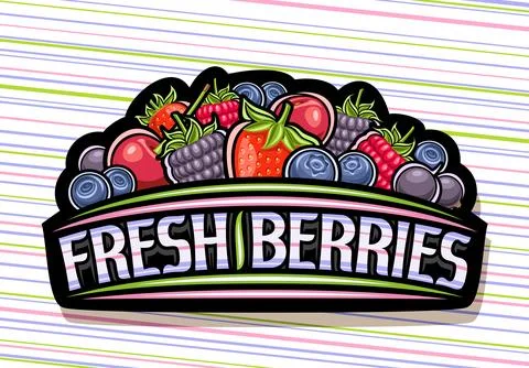 Vector logo for Fresh Berries Stock Illustration