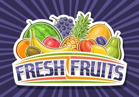 Vector logo for Fresh Fruits Stock Illustration