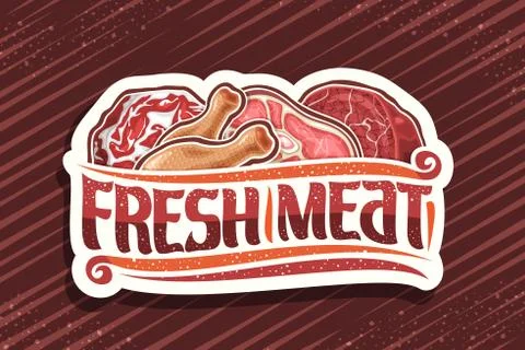 Vector logo for Fresh Meat Illustrazione stock