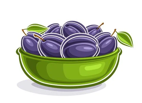 Vector logo for Fresh Plums 스톡 일러스트