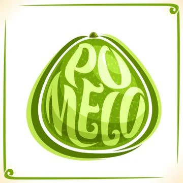 Vector logo for fresh Pomelo Stock Illustration