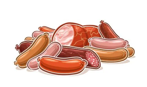 Vector logo for Fresh Sausages Stock Illustration
