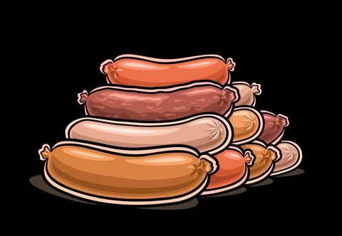 Vector logo for Fresh Sausages Stock Illustration