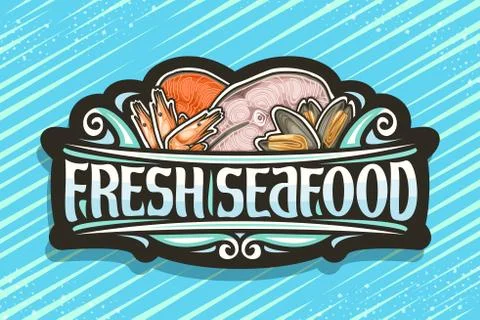 Vector logo for Fresh Seafood Stock Illustration