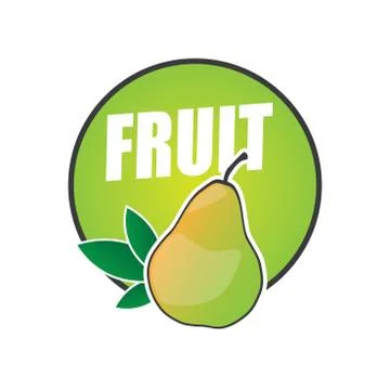 Vector logo of fruit and healthy food Stock Illustration