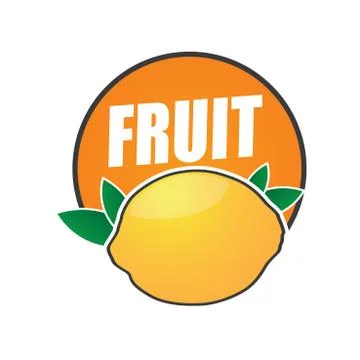 Vector logo of fruit and healthy food Stock Illustration