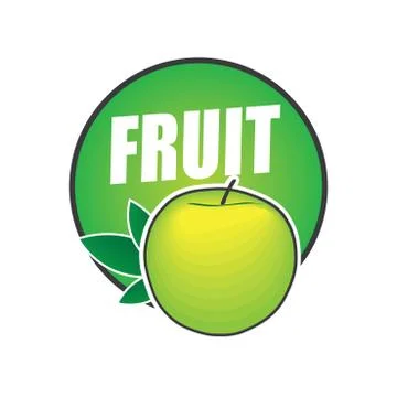Vector logo of fruit and healthy food Stock Illustration