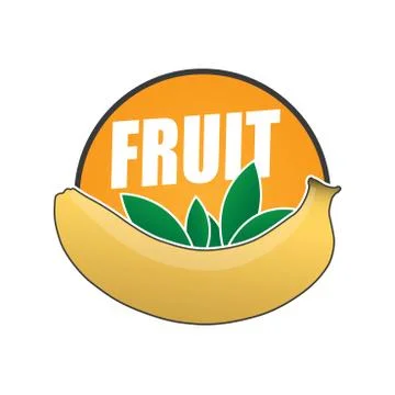 Vector logo of fruit and healthy food Stock Illustration