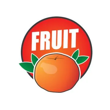 Vector logo of fruit and healthy food Stock Illustration