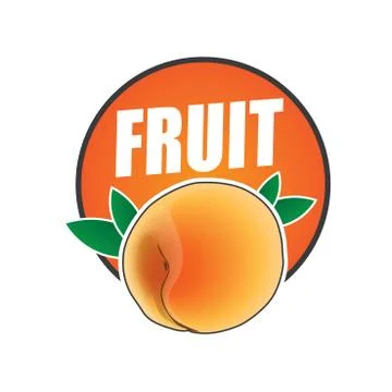 Vector logo of fruit and healthy food Stock Illustration