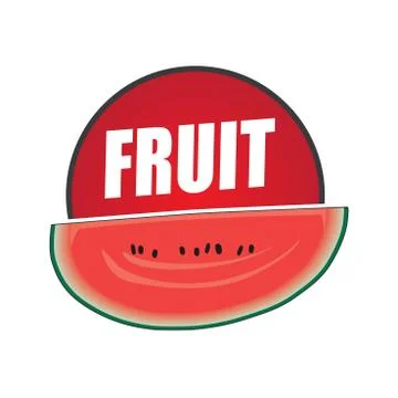 Vector logo of fruit and healthy food Stock Illustration