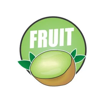 Vector logo of fruit and healthy food Stock Illustration