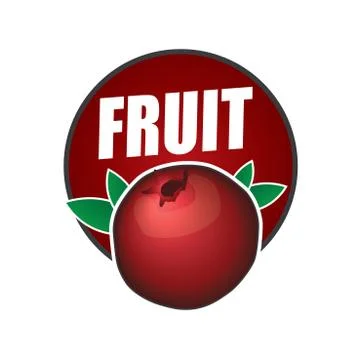Vector logo of fruit and healthy food Stock Illustration