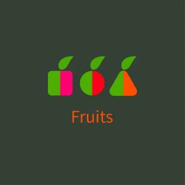 Vector logo fruit Stock Illustration