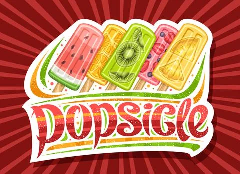 Vector logo for Fruit Popsicle Stock Illustration