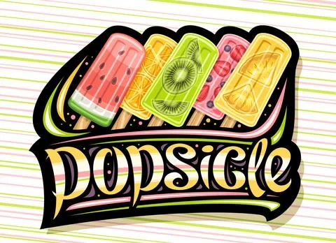 Vector logo for Fruit Popsicle Stock Illustration