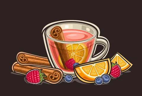 Vector logo for Fruit Tea 库存插图