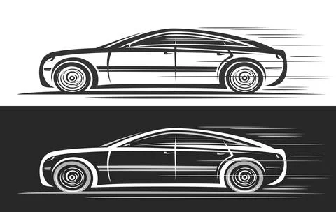 Vector logo for Futuristic Car Stock-Illustration