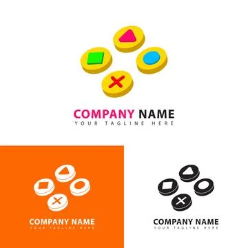 Vector logo gamepad button Stock Illustration