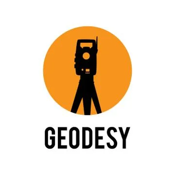 Vector logo of geodesy, design and topography Stock Illustration