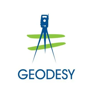 Vector logo of geodesy, design and topography Stock Illustration