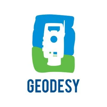 Vector logo of geodesy, design and topography Stock Illustration