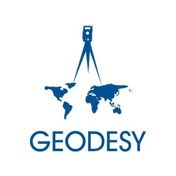 Vector logo of geodesy, design and topography Stock Illustration