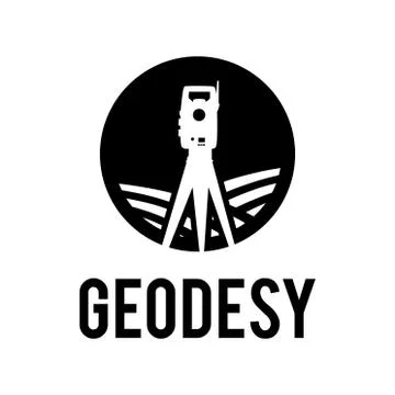 Vector logo of geodesy, design and topography Illustrazione stock