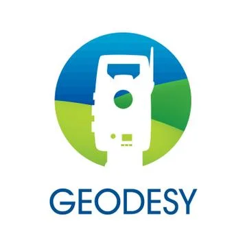 Vector logo of geodesy, design and topography Stock Illustration