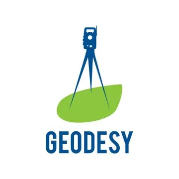 Vector logo of geodesy, design and topography Stock Illustration