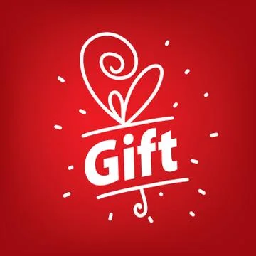 Vector logo gift Stock Illustration
