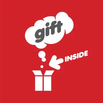 Vector logo gifts box and a cloud イラスト素材