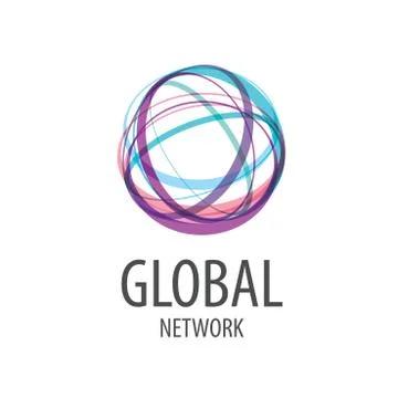 Vector logo global network Stock Illustration