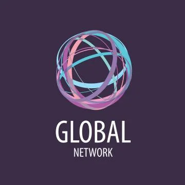 Vector logo global network Stock Illustration