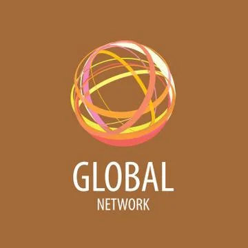 Vector logo global network Illustrazione stock
