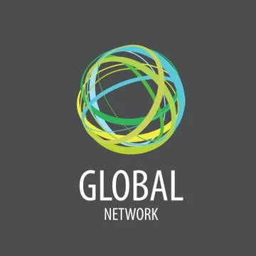Vector logo global network Stock Illustration