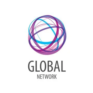 Vector logo global network Illustrazione stock