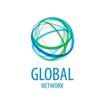 Vector logo global network Stock Illustration