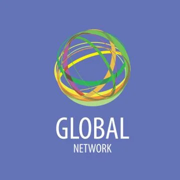 Vector logo global network Stock Illustration