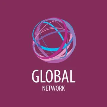 Vector logo global network Stock Illustration