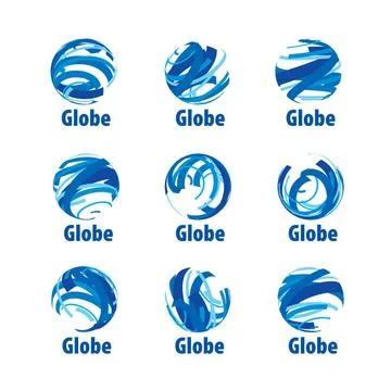 Vector logo globe Abstract globe logo. Vector illustration. Design element... Stock Photos