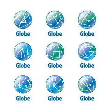 Vector logo globe Stock Illustration