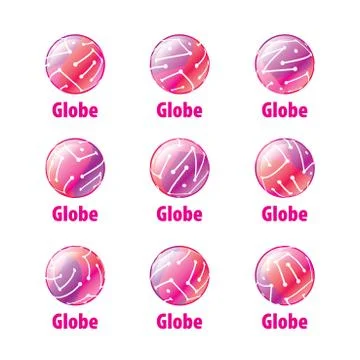 Vector logo globe Illustrazione stock