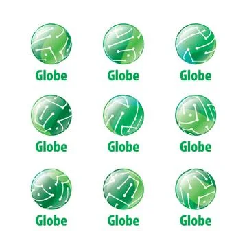 Vector logo globe Stock Illustration