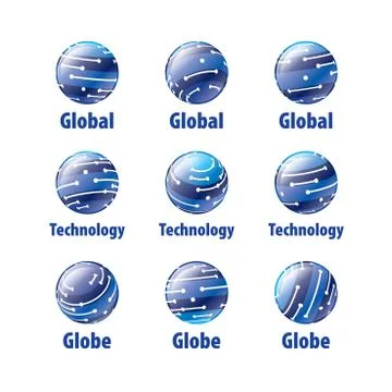 Vector logo globe 스톡 일러스트