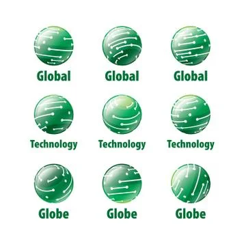 Vector logo globe Stock Illustration