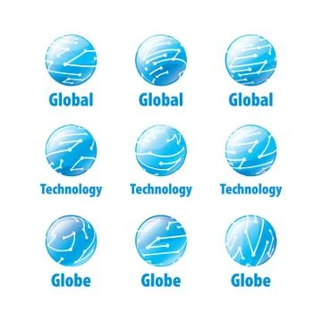 Vector logo globe Stock Illustration