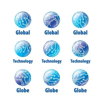 Vector logo globe Illustrazione stock